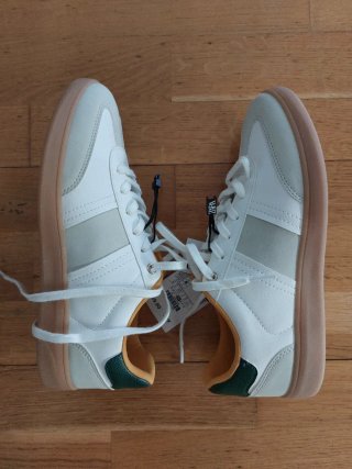 Zapatillas Zara, Talla 39, Blancas y Amarillas.