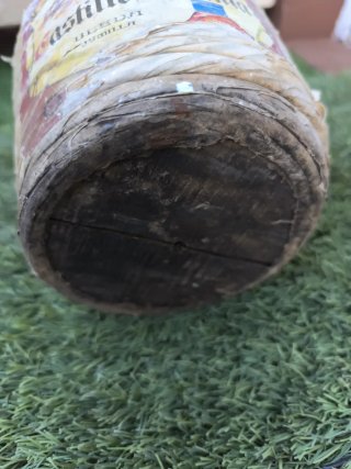 Botella Dama Juana Beige y Verde