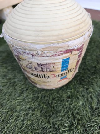 Botella Dama Juana Beige y Verde