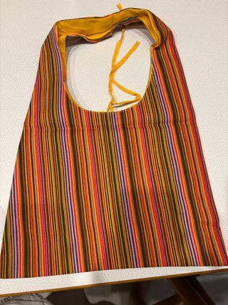 Borsa tracolla cotone mille righe multicolor