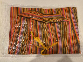 Borsa tracolla cotone mille righe multicolor