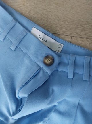Pantalón vestir tiro alto azul