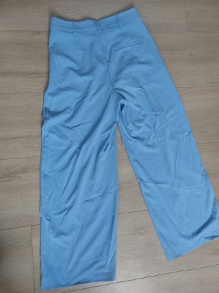 Pantalón vestir tiro alto azul
