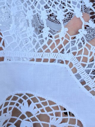 Copriletto uncinetto fatto a mano