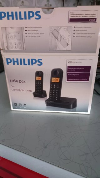 2 Teléfonos Inalámbricos Philips D150 Dúo