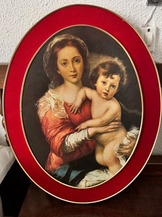 Cuadro Virgen con Niño Vintage