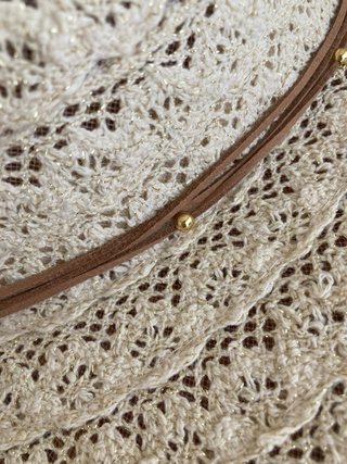 Sombrero Sfera Verano Beige y Dorado Talla S 56