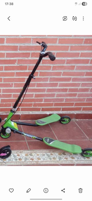 Patinete infantil 3 ruedas verde