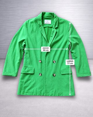 Blazer Stradivarius Verde Mujer Talla L Casual