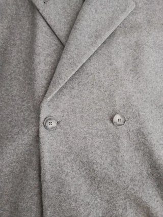 Abrigo cruzado Zara Talla L Gris