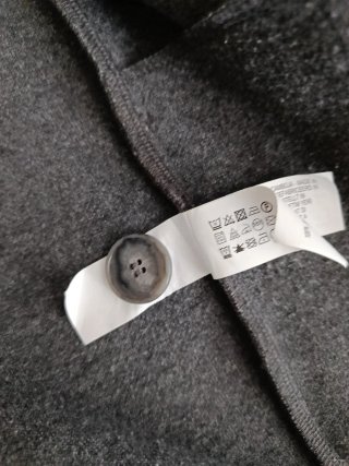 Abrigo cruzado Zara Talla L Gris