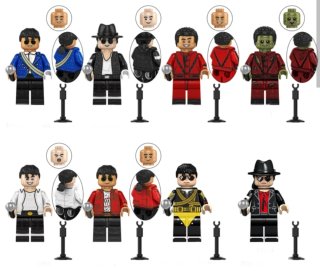 Pack 8 Michael Jackson compatibles lego