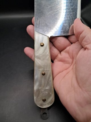 Cuchillo de cocina metal y nacar