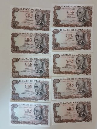90 Billetes Españoles Antiguos