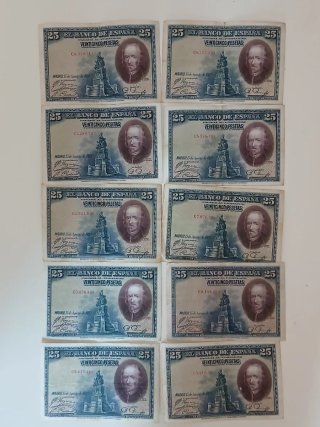 90 Billetes Españoles Antiguos