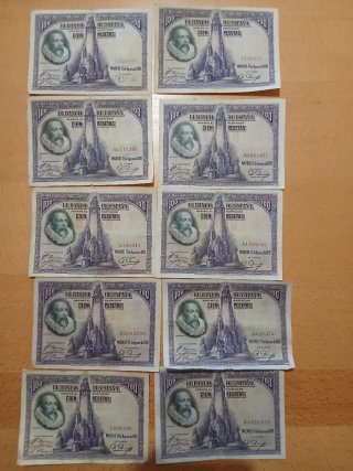 90 Billetes Españoles Antiguos