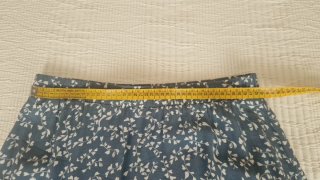 Falda estampada azul mujer