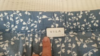 Falda estampada azul mujer