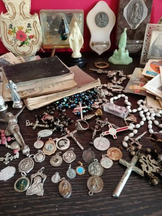 Lote antiguo vintage religioso