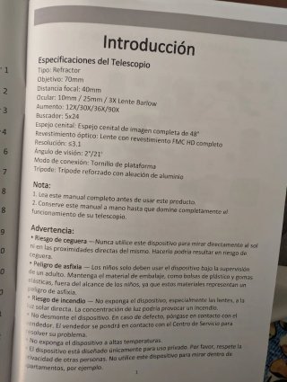 Telescopio sin usar