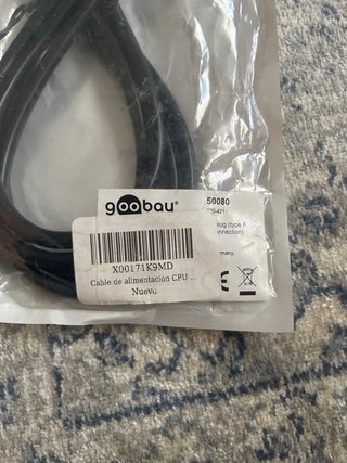 Cable de alimentación Goobay