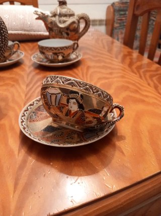 Juego de té antiguo 6 piezas