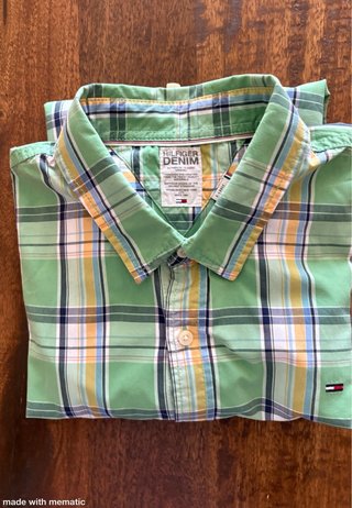 Camisa Tommy Hilfiger cuadros verde