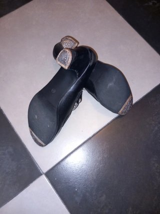 Zapatos de baile negros con tiras