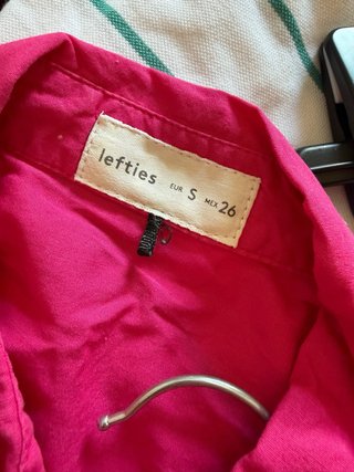 Camisa larga rosa tipo vestido