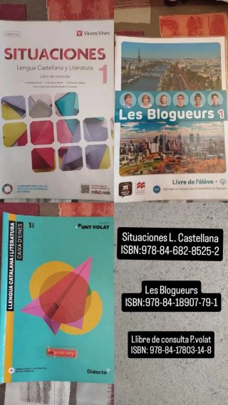 Libros 1 ESO. 15€ Unitat