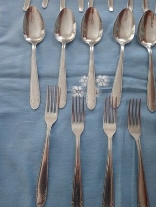 Set posate acciaio vintage, mancano coltelli