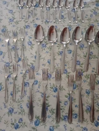 Set posate acciaio vintage, mancano coltelli
