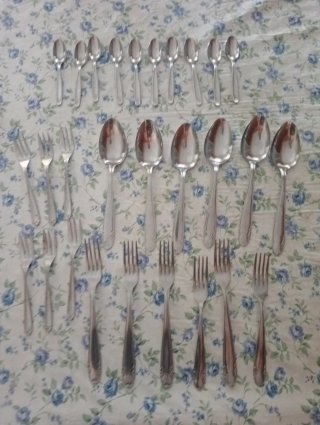 Set posate acciaio vintage, mancano coltelli