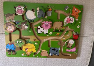Puzzle de madera granja animales