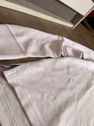 Polo Tommy Hilfiger manga larga blanco