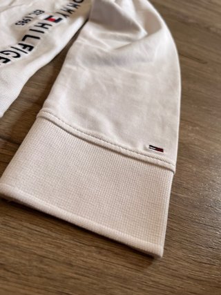 Polo Tommy Hilfiger manga larga blanco