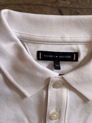 Polo Tommy Hilfiger manga larga blanco