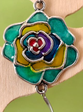 Pendientes flor esmaltada