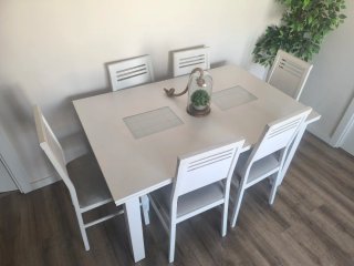 Mesa Comedor Extensible + 6 Sillas