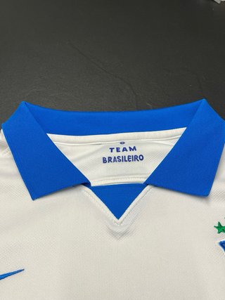 Camiseta Polo Nike Futbol Brazil Blanca