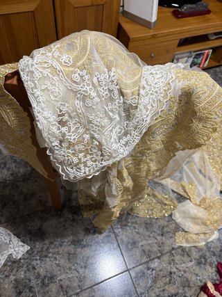 Manteletas y picos fallera vintage oro sueltos