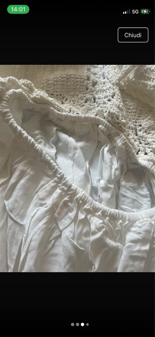 Vestito crochet cotone bianco