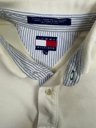 Polo Tommy Hilfiger Beige Manga Corta