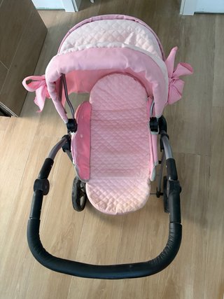 Carro de muñecas, cuna y bolas