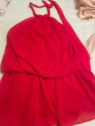 Vestito rosso schiena scoperta taglia unica