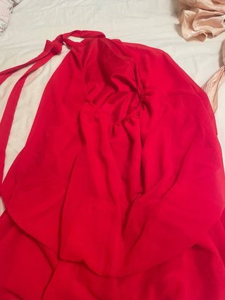 Vestito rosso schiena scoperta taglia unica