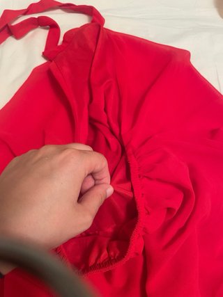 Vestito rosso schiena scoperta taglia unica