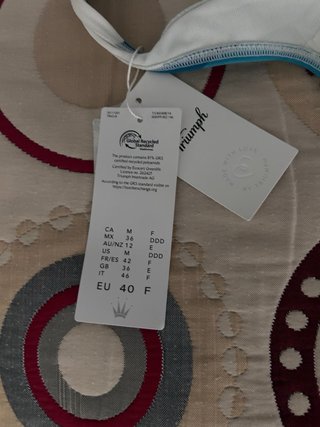 Bikini Triumph Talla 40F Nuevo con etiquetas