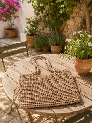Bolso de playa Zara flecos
