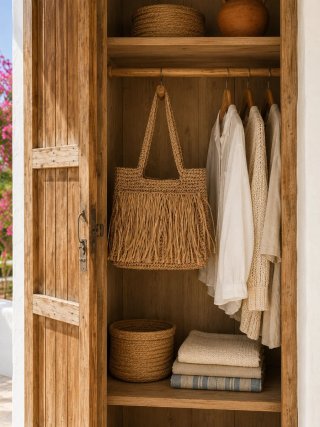 Bolso de playa Zara flecos
